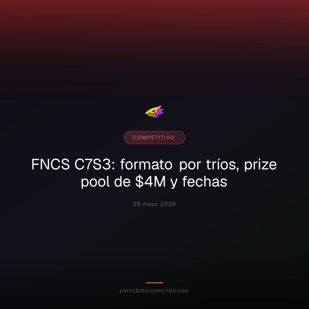 FNCS C7S3: formato por tríos, prize pool de $4M y fechas confirmadas